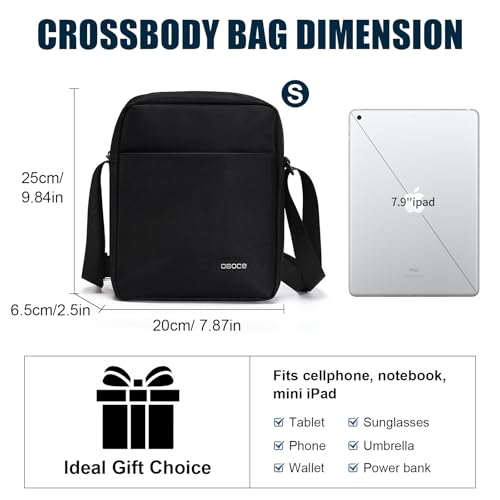 OSOCE Messenger Bag, Crossbody Bag Shoulder Bag for Men Water Resistant Man Bag Man Purse for Business Office, S - Image 2