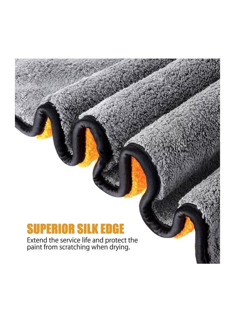Coralblue Car Towel - Microfiber Cleaning Cloth - 6 Towel with 2 sponges - Multipurpose Car Towels or Microfiber Car Drying - Dusting and Cleaning  - Image 2