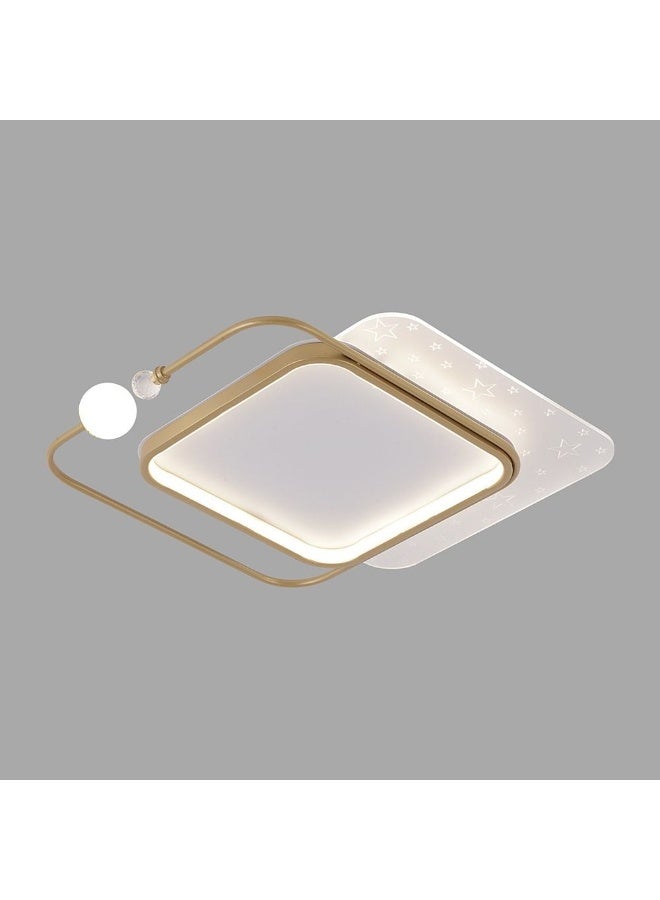 DANUBE HOME Danube Home Elza Flushmount Metal+Acrylic L50 Xw50 Xh10 Led Gold C2326 | Contemporary Pendant Lamps | Hanging Lanterns | Modern Design Indoor Lighting For Bedroom Dining Living Room 
