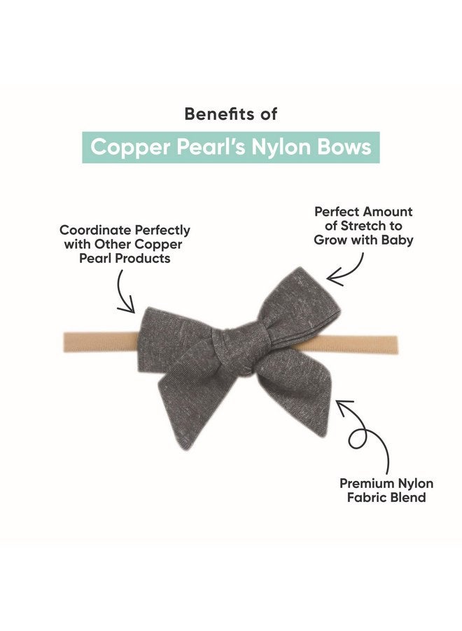 Copper Pearl Copper Pearl Baby Bows: Stylish Headbands for Baby Girls, Premium Soft and Stretchy Baby Headbands, Perfect for Newborns, Trendy Designs - Eden - Image 2