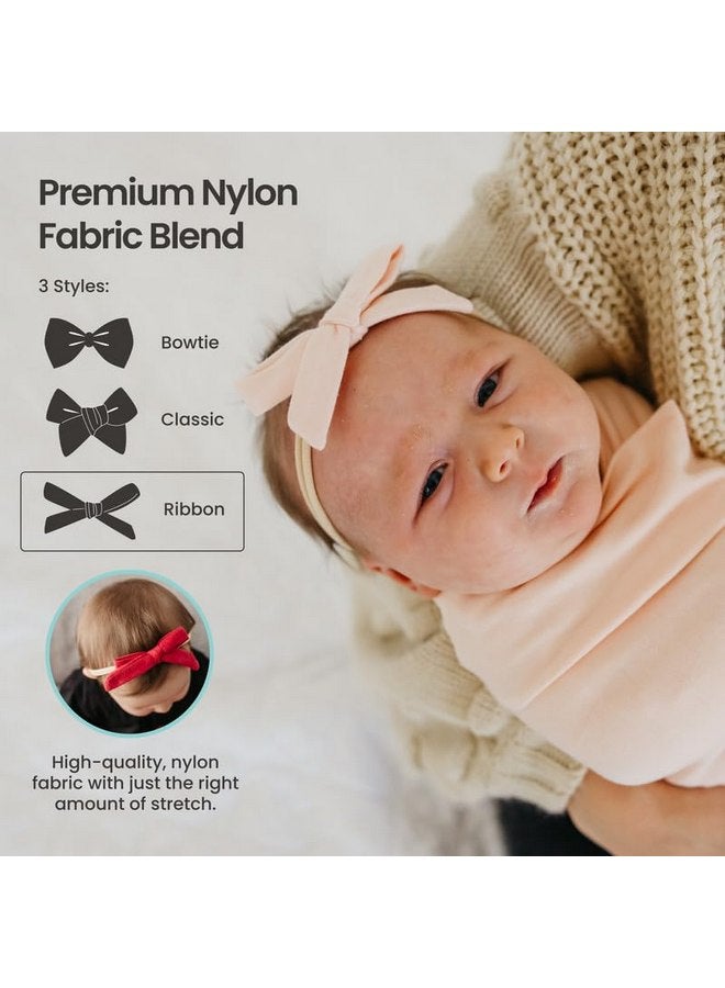 Copper Pearl Copper Pearl Baby Bows: Stylish Headbands for Baby Girls, Premium Soft and Stretchy Baby Headbands, Perfect for Newborns, Trendy Designs - Eden - Image 3