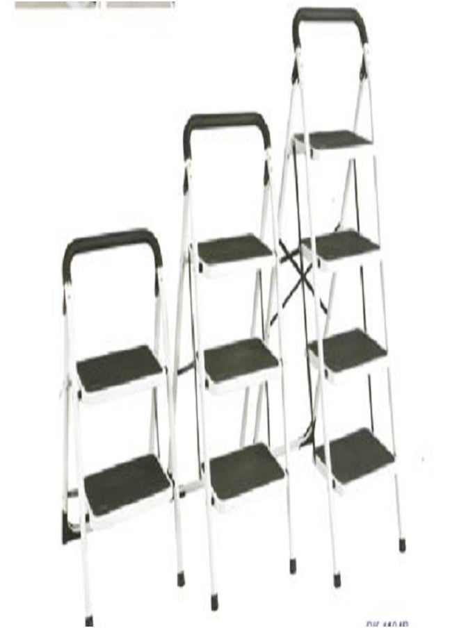 Duke - DUKE- STEEL LADDER HOUSEHOLD BLACK RUBBER 2 STEPS - Image 1