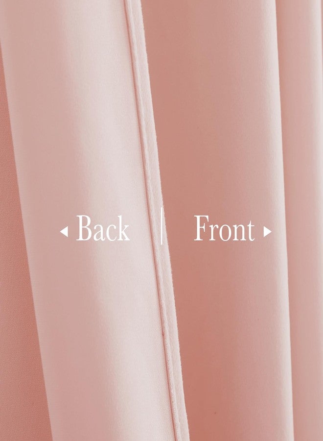 StangH Baby Pink Velvet Curtains 84 Inches Length, Room Darkening Soft Drapes with Back Tab Thermal Insulated Window Treatment for Girls Bedroom, Living Room, 52x84 Inch, 2 Panels - Image 4