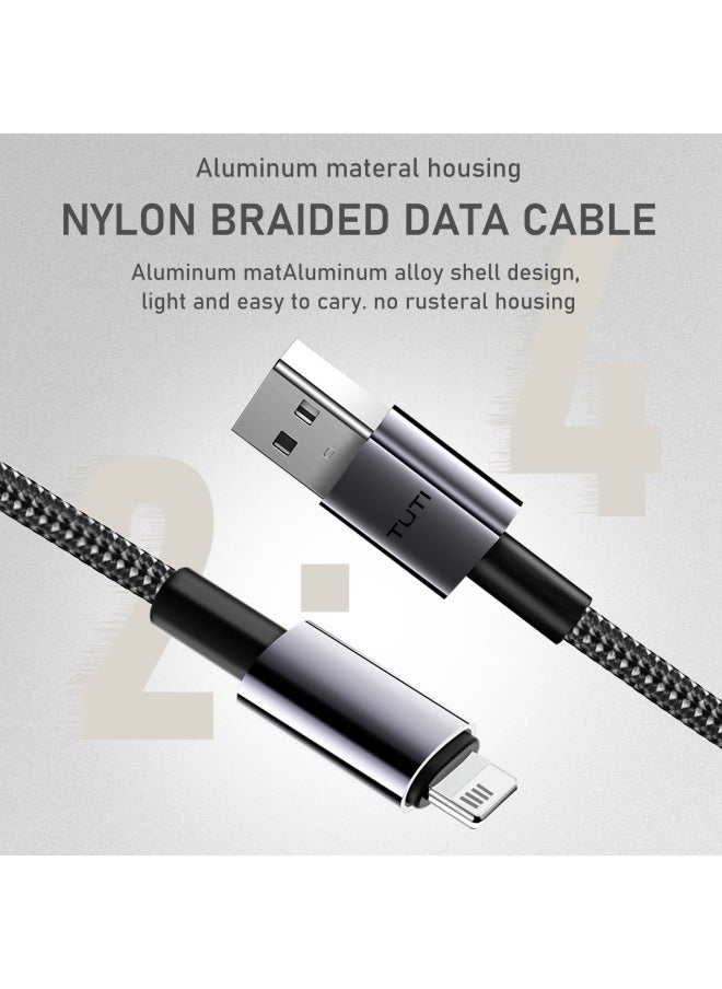 Generic Tuti Applicable To Apple Charging Line Pd Fast Charging Line IPhone14/13/12/11/8/7/6 Mobile Phone Data Line-Color:Grey-Model:Tuti Simple A-l 12w 1.2m  - Image 3