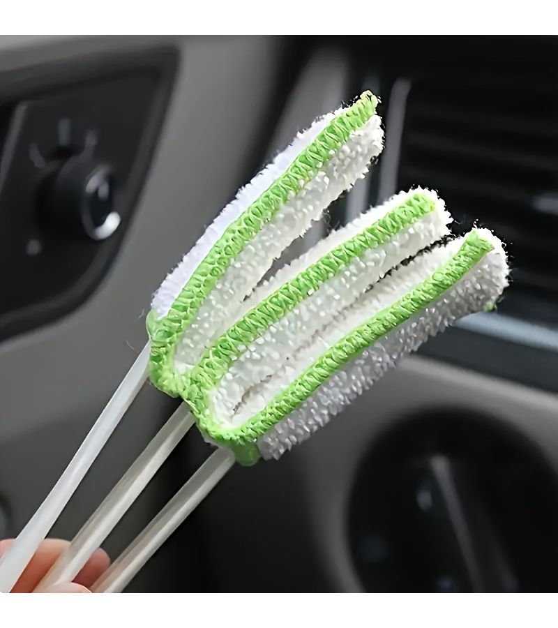 3pcs 2 In 1 Multifunctional PE Car Vent Cleaning Brush Detachable Washable Air Conditioner Curtain Dusting Brush For Cleaning Boat Vehicle Interior Details And Corners - Image 2