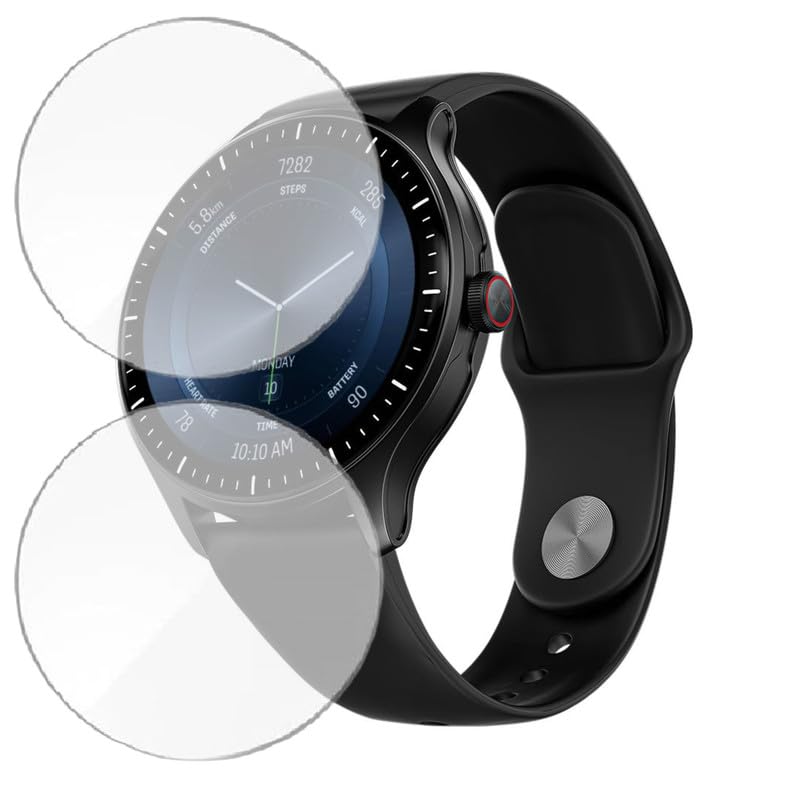 HELLOSCREEN 2-Pack | Screen Protector Guard for boAt Valour Watch 1 | 1.43 inch | Smartwatch - Flexible & Ultrathin TPU Film, 9H Scratch Resistant, Bubble Free - Not Tempered Glass - Image 1