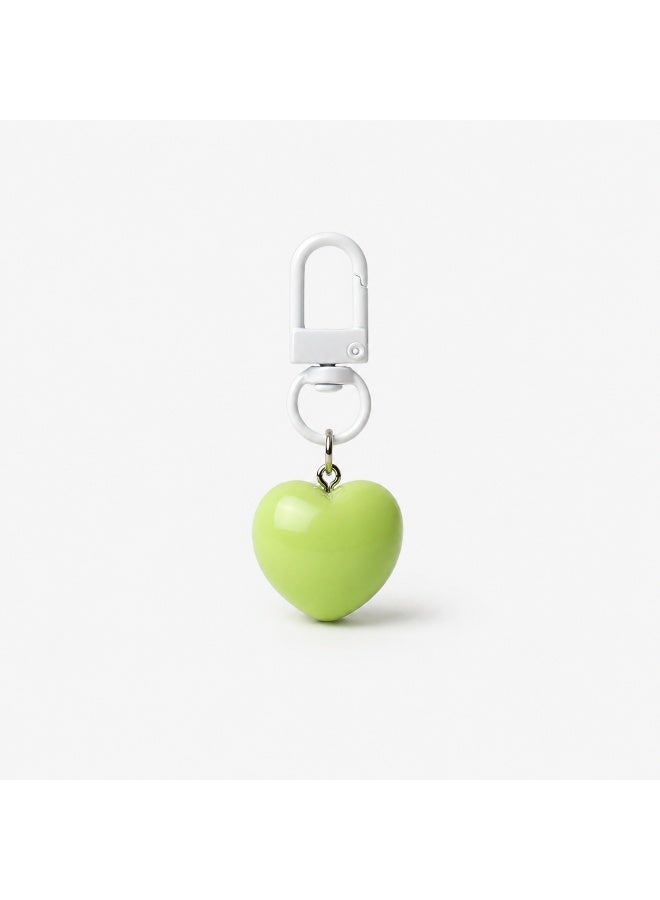 Light Green Heart Keychain Cute Bag Charm Pendant for Keys - Image 2