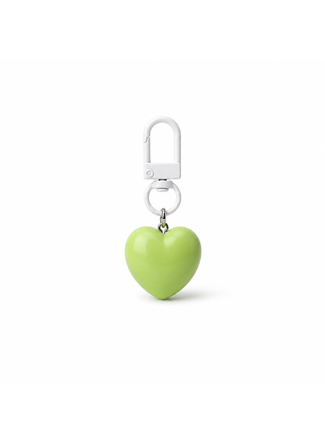 Light Green Heart Keychain Cute Bag Charm Pendant for Keys - Image 5