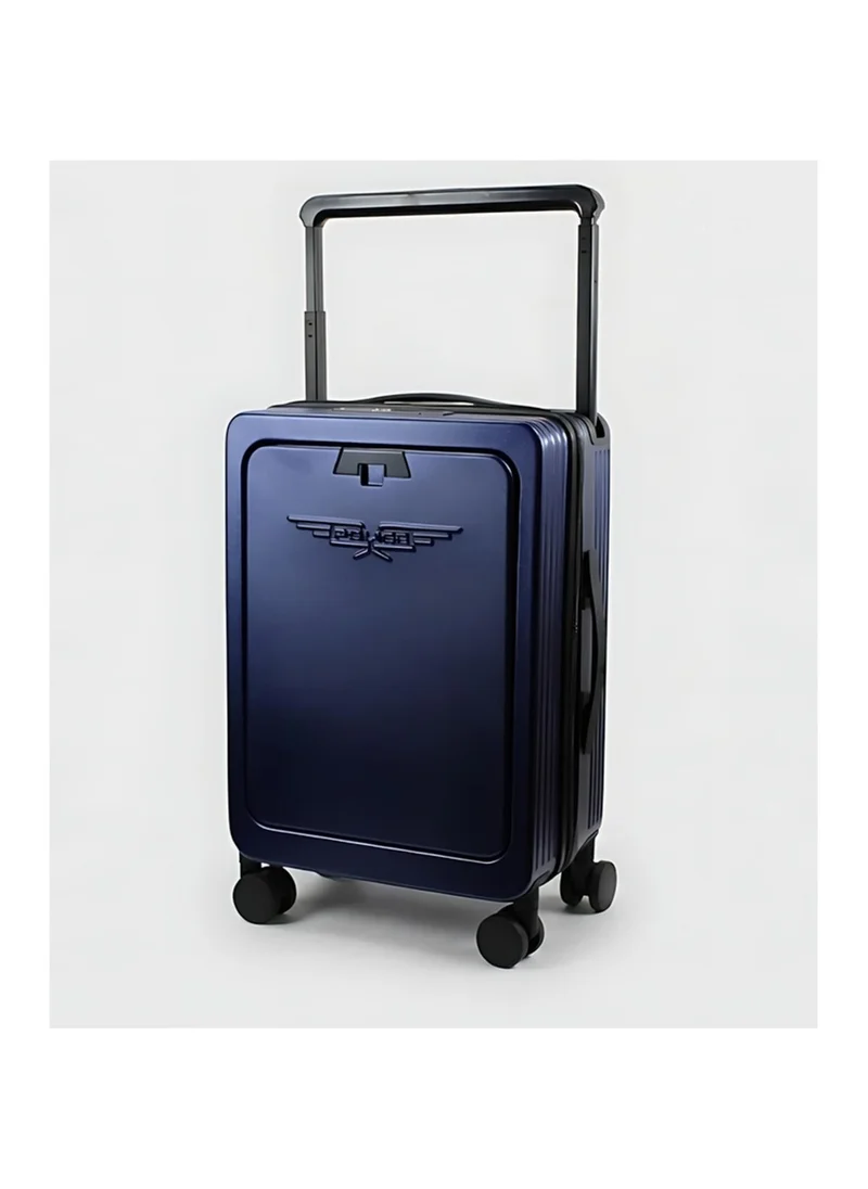 بوليس Police Travel Carry-On Trolley with Integrated USB Port, TSA Lock, Hardside Construction & Tactical Travel Design – Blue
