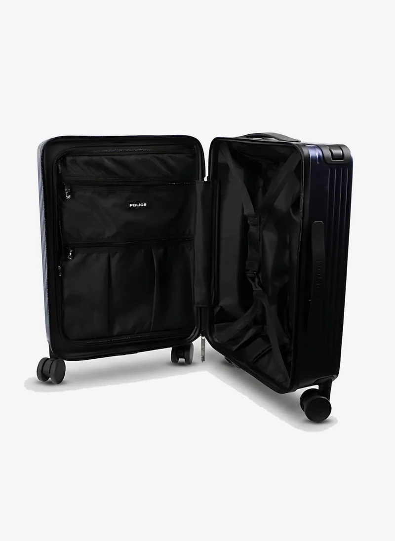 بوليس Police Travel Carry-On Trolley with Integrated USB Port, TSA Lock, Hardside Construction & Tactical Travel Design – Blue