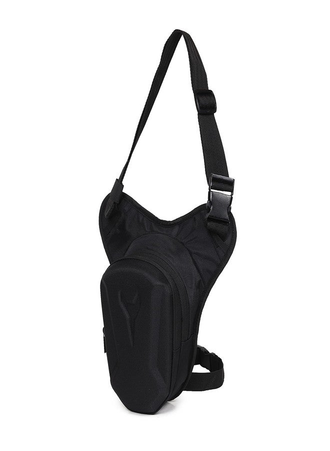 UniGear Hard Shell Unisex Waist Bag, Thigh Bag, Multipurpose Utility Waist Pouch, Cross Body, Strap to Leg Or Hip for Motorcycling, Outdoor, Hiking, for Adventure & Travel (Small, Black) - Image 1