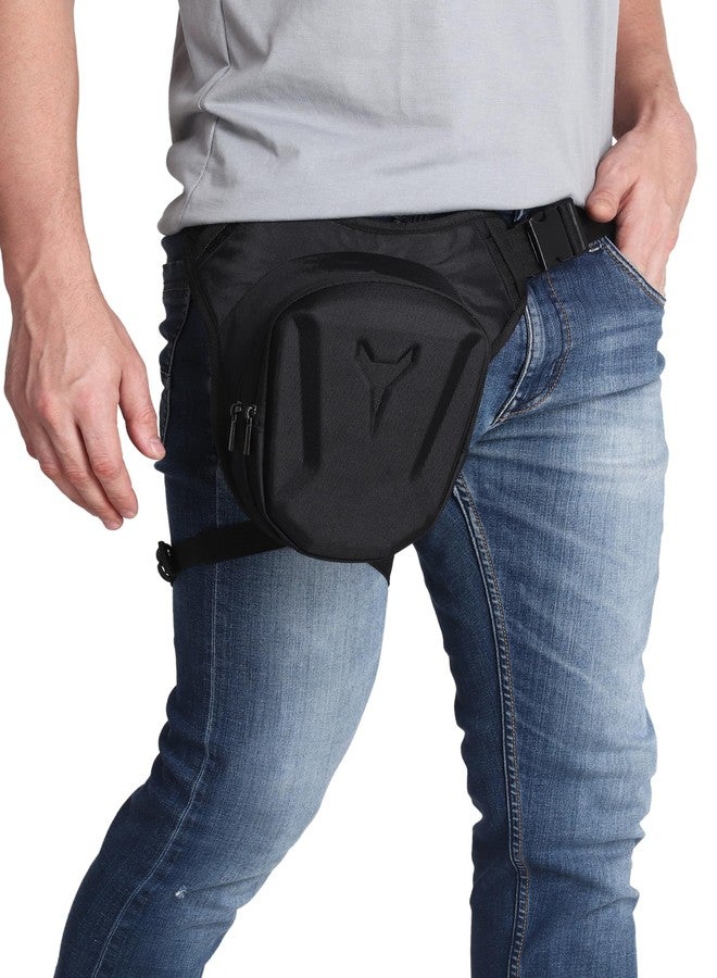 UniGear Hard Shell Unisex Waist Bag, Thigh Bag, Multipurpose Utility Waist Pouch, Cross Body, Strap to Leg Or Hip for Motorcycling, Outdoor, Hiking, for Adventure & Travel (Small, Black) - Image 3