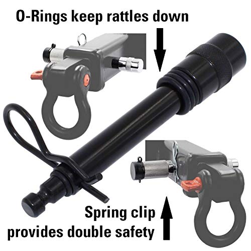 TowWorks 79852 Keyed Alike 5/8" Trailer Hitch Lock Set for Adjustable Channel Mounts, Double Safety Heavy Duty Tow Hitch Receiver Locking Pins fit Class III - V Hitches - Image 2