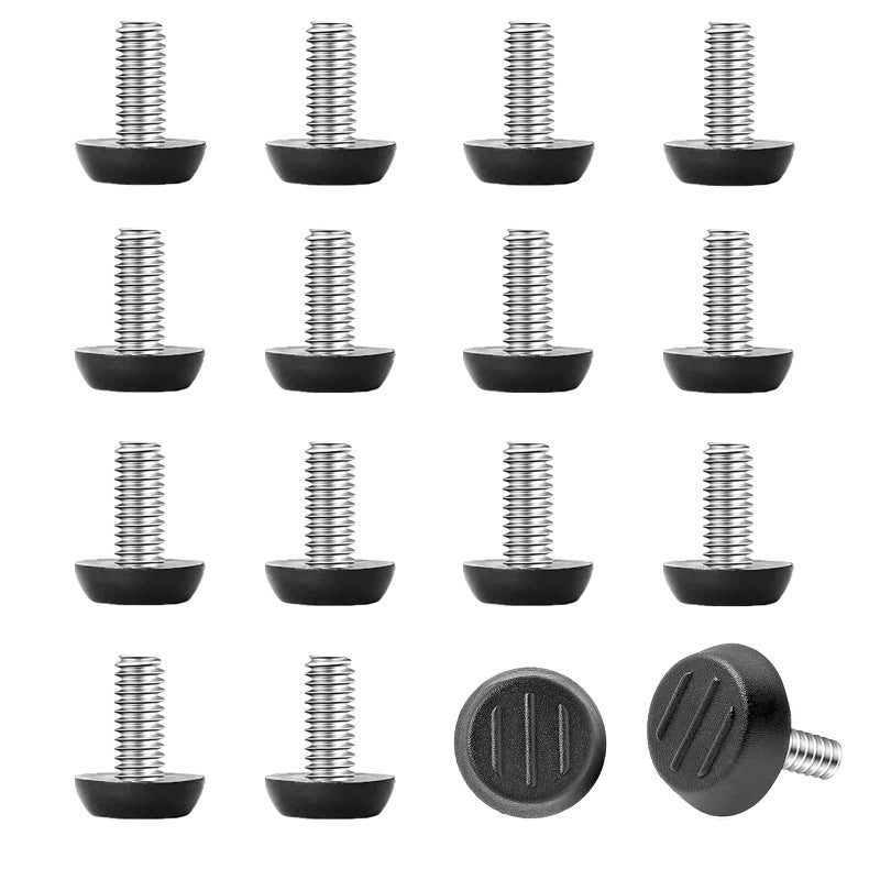 WAFJAMF 1/4-20â€˜â€˜UNC Thread Adjustable Furniture Levelers Table Feet Screw in Threaded, Screw on Chair Foot Glides Leveling for Tables, Chairs, Furniture Legs-16 Pcs (1/4-20UNC-16PCS) - Image 1