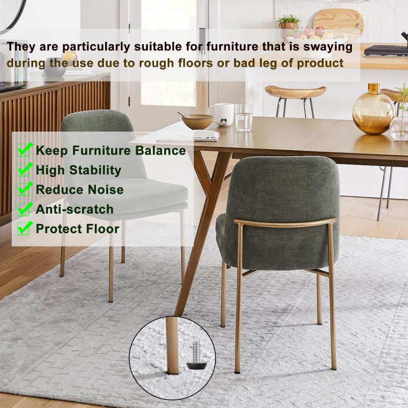 WAFJAMF 1/4-20â€˜â€˜UNC Thread Adjustable Furniture Levelers Table Feet Screw in Threaded, Screw on Chair Foot Glides Leveling for Tables, Chairs, Furniture Legs-16 Pcs (1/4-20UNC-16PCS) - Image 4