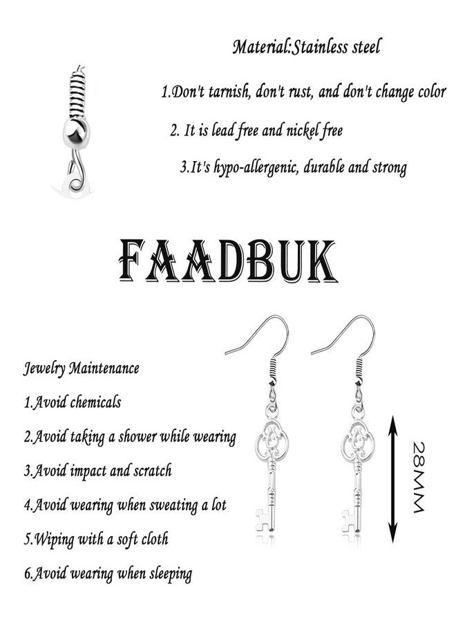 FAADBUK Odysseas Inspired Gift Hecate Lover Gift Hecate Jewelry Hecate's Key Necklace Earring (Key Earring) - Image 2
