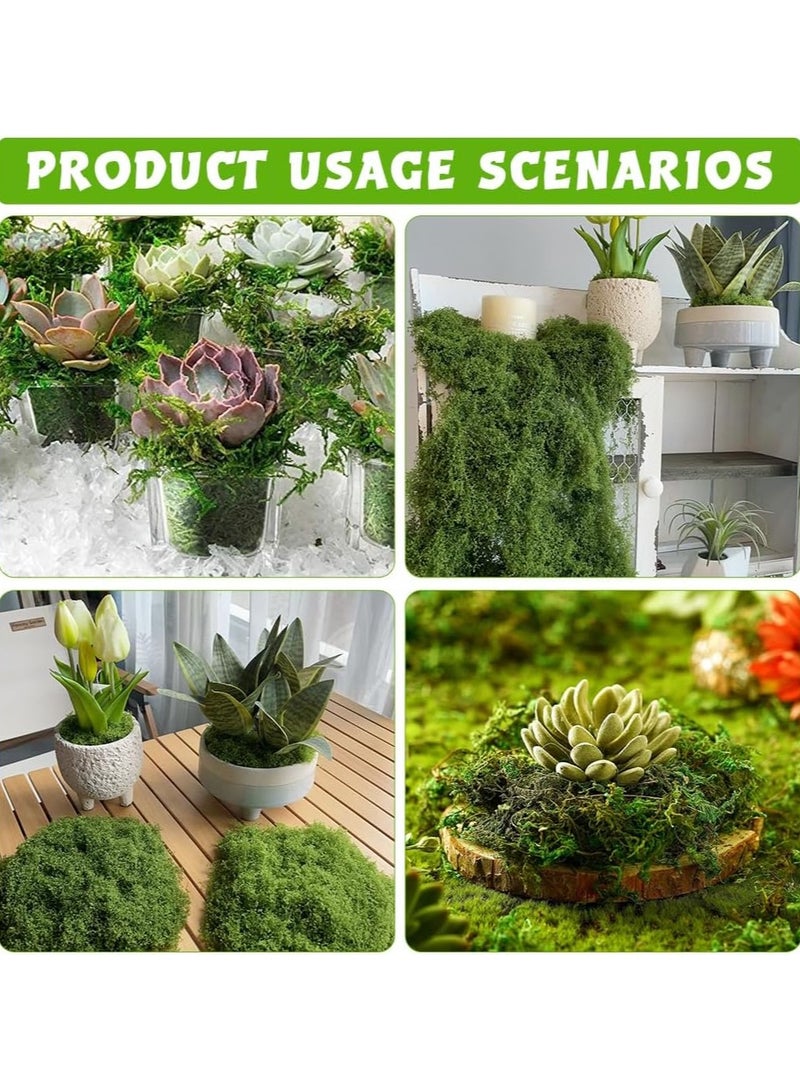 لينجوي طحلب صناعي، عشب أخضر مزيف، لقطع مركزية، ديكور حديقة مطبخ المنزل - Image 2