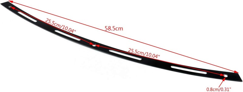Artudatech Black CNC Cut Windshield Trim for 1996-2013 Electra Street Tri Glide FLHTC - Image 2