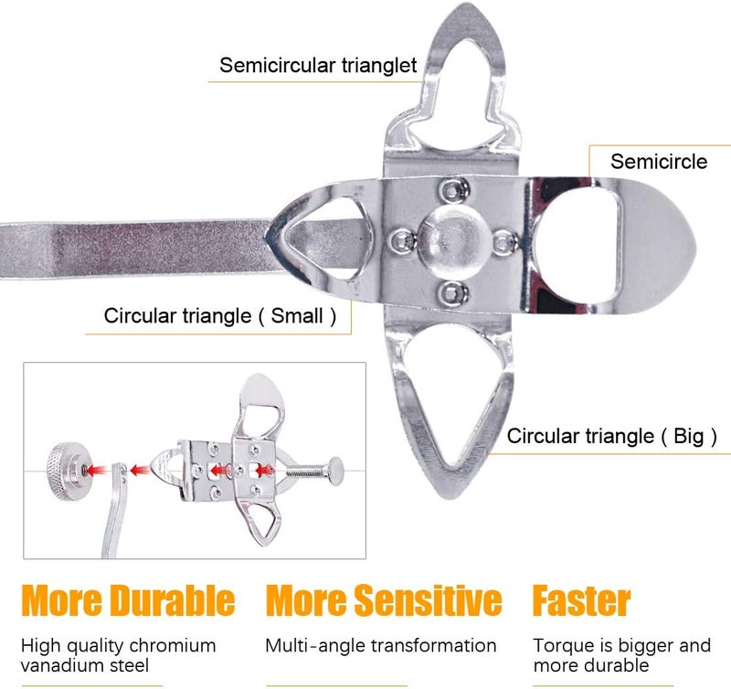 روستارك 12 قطعة من أدوات تركيب الزجاج الأمامي، 10 قطع من أدوات ضبط العصا، قطعة واحدة من أداة تركيب الزجاج الأمامي المنحرفة، قطعة واحدة من أداة سحب دبوس الكوتر لتركيب حشوات الزجاج الأمامي، الزخارف والأشرطة - Image 4