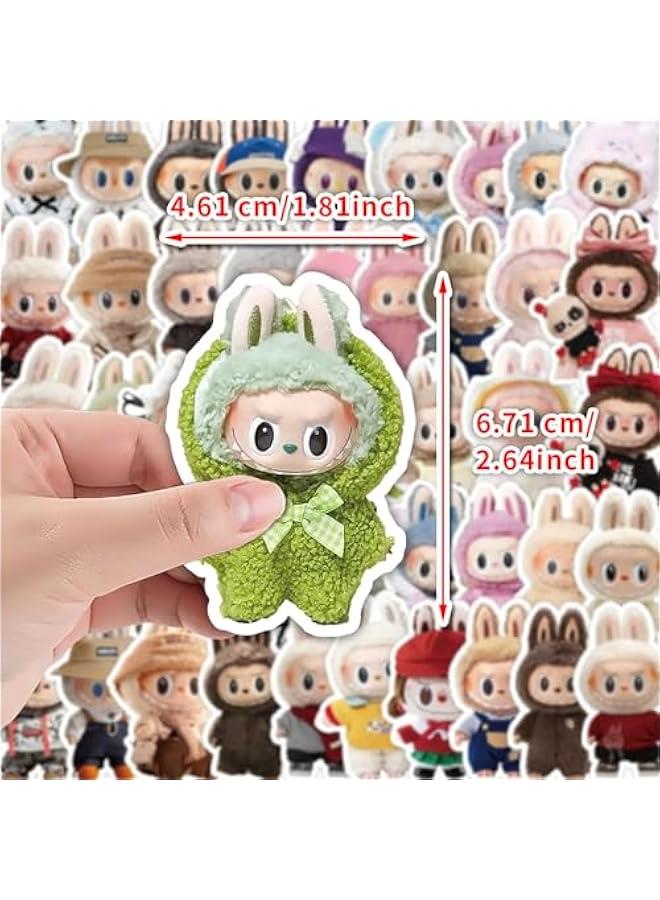 Arabest 50pcs Labubu Cartoon Stickers for Teen Water Bottle, Cool Terror Labubu Waterproof Vinyl Decal for Kids Adult Girl Laptop Skateboard Phone Guitar Travel Case Bike  - Image 3
