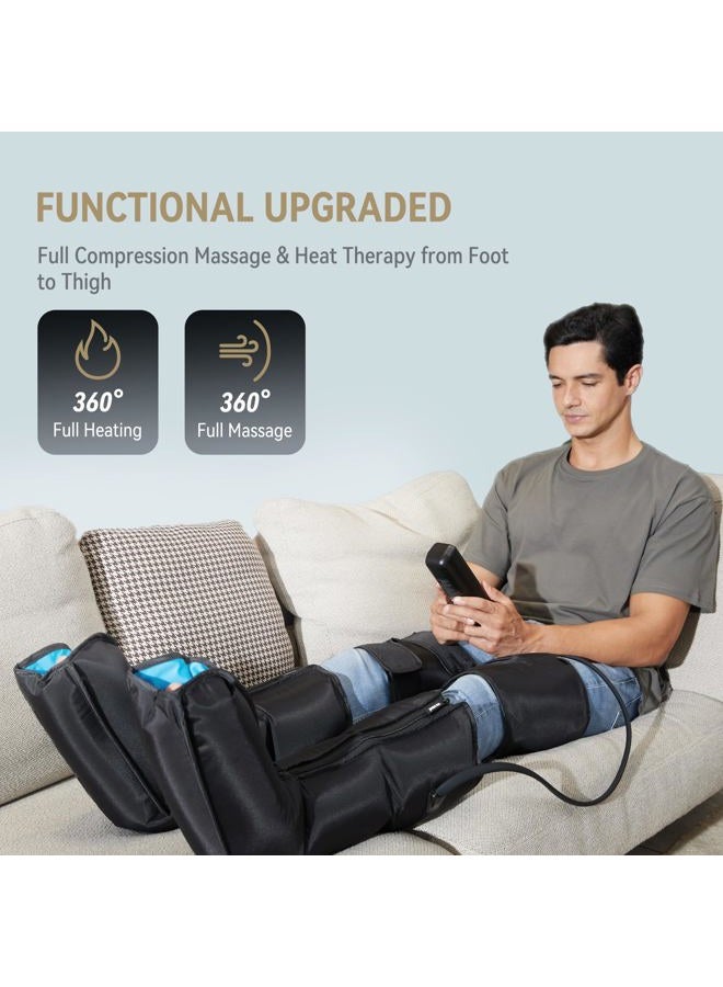 FIT KING مدلك الساقين مع حرارة لتحسين الدورة الدموية - أحذية ضغط كاملة للساق والقدم - Image 2