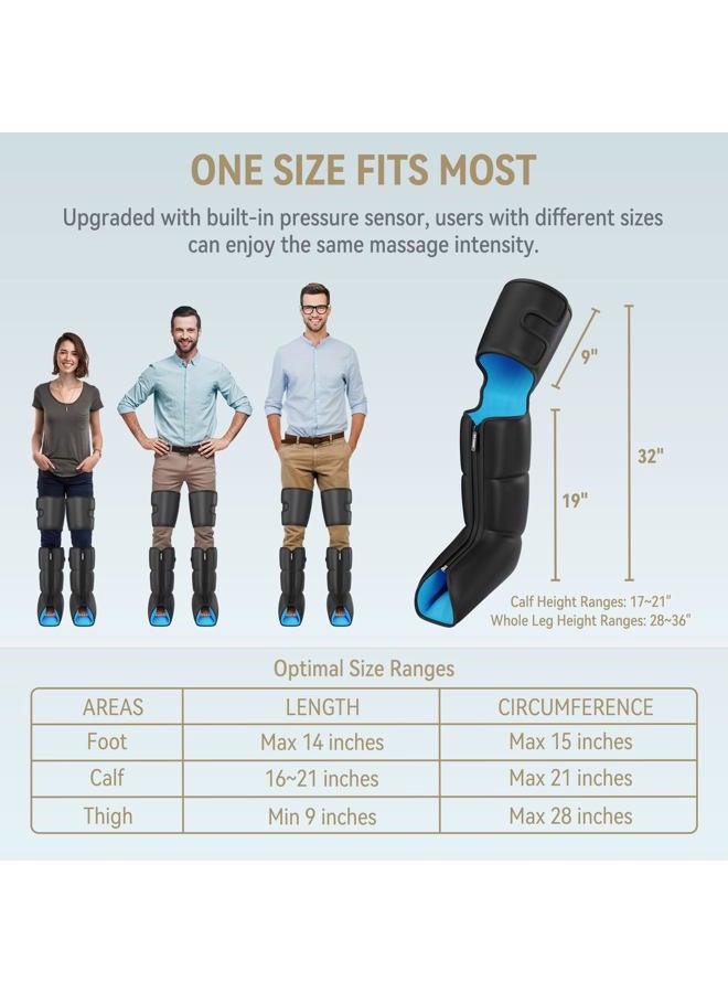 FIT KING مدلك الساقين مع حرارة لتحسين الدورة الدموية - أحذية ضغط كاملة للساق والقدم - Image 5