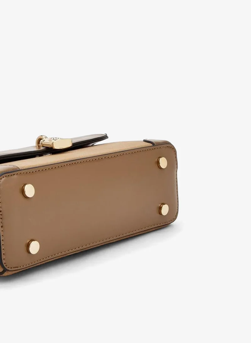 Celeste TAUPE Solid Crossbody Bag With Magnetic Clasp Closure for Women | Best Price UAE
