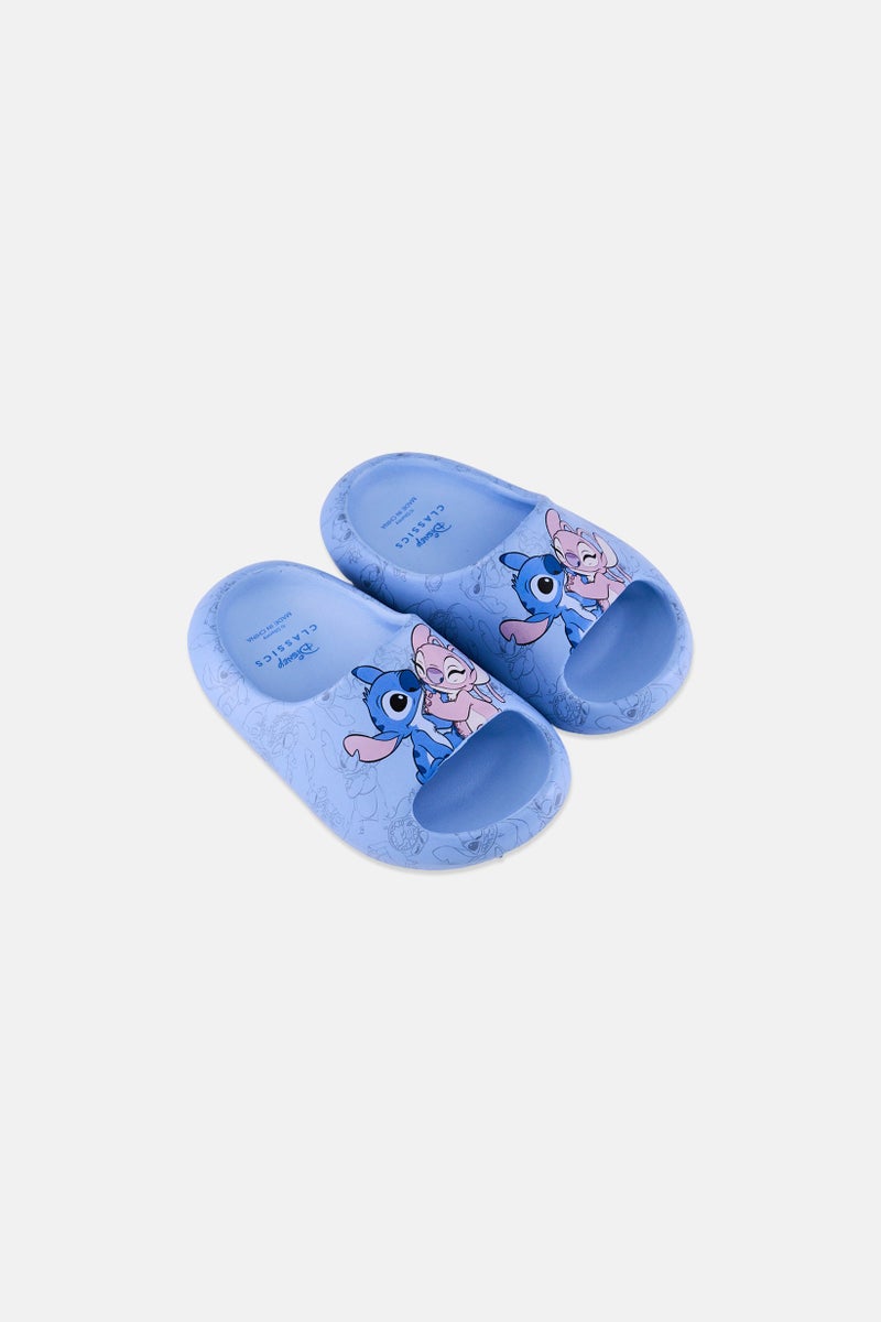 Disney Lilo And Stitch by Disney Toddlers Girl Slip On Slides, Dusty Blue - Image 2