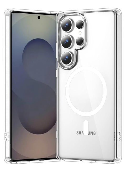 Compatible With Samsung Galaxy S25 Ultra Magnetic Mag-Safe Case (Clear)