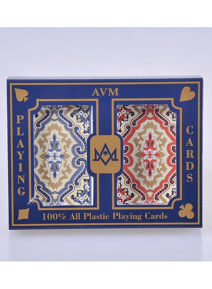 NIBEMINENT Two Packs In One Box Plastic Cards, PVC Waterproof Washable Playing Cards For Entertainment Party - Image 4