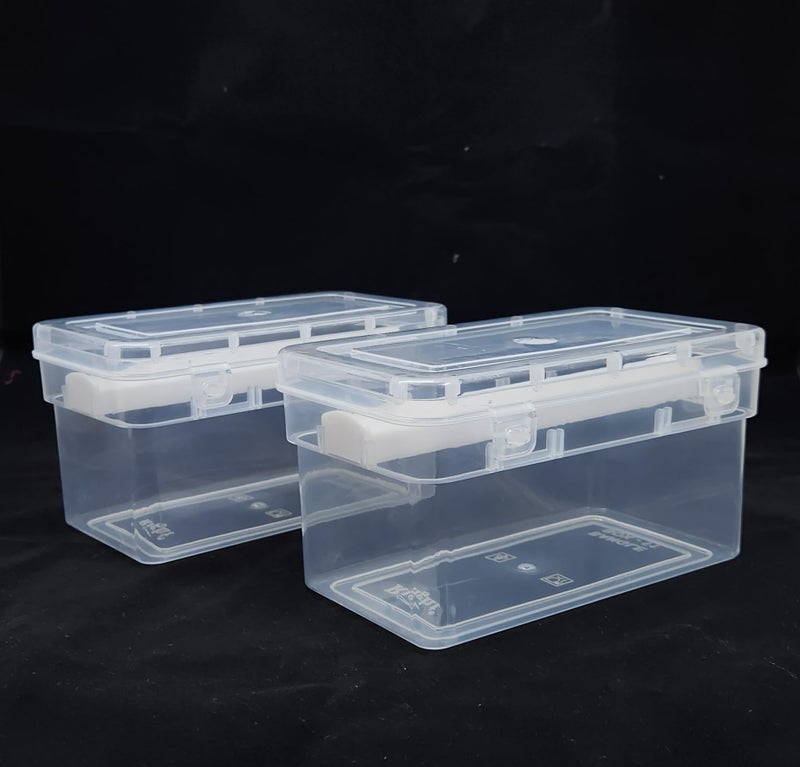 UpStyle plastic Bangle box For Women,Jewellery box For Travelling,Poratble Chudi Organizer For Travel, Transparent One Rod Bangle Organiser (Set Of 2 Boxes) - Image 1