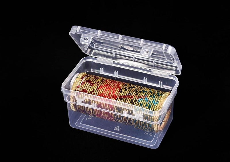 UpStyle plastic Bangle box For Women,Jewellery box For Travelling,Poratble Chudi Organizer For Travel, Transparent One Rod Bangle Organiser (Set Of 2 Boxes) - Image 4