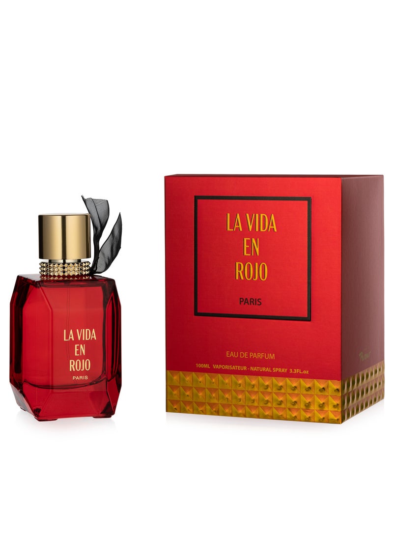 La Vida En Rojo Eau De Parfum (EDP) 100ML | Perfume for Women | Long Lasting Fragrance | Daily Use Perfume