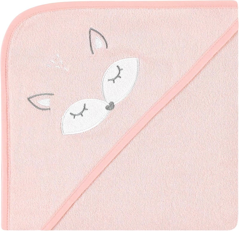 Hudson Baby Unisex Baby Animal Hooded Towel 3pk and 15 Washcloths Girl Woodland One Size - Image 5