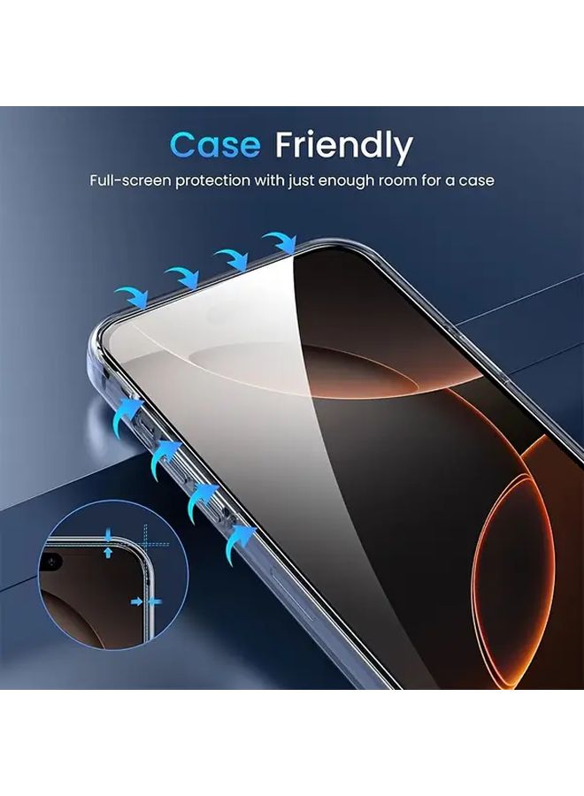 واقي شاشة زجاج مقاوم للخدش بدرجة عالية من الشفافية خالٍ من الفقاعات ممتاز لجهاز iPhone 14 - Image 3