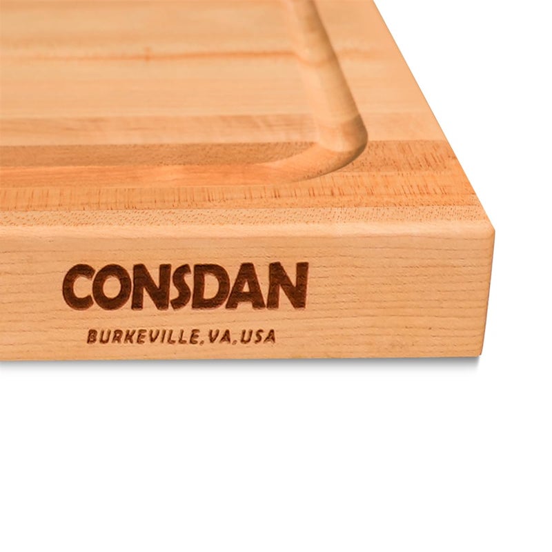CONSDAN Hard Maple Wood Cutting Board for Kitchen, USA Grown Hardwood, 16 x 12, with Invisible Inner Handle, Prefinished with Food-Grade Oil, Suitable for Kitchen Edge Grain, 1-1/2" Thick - Image 5