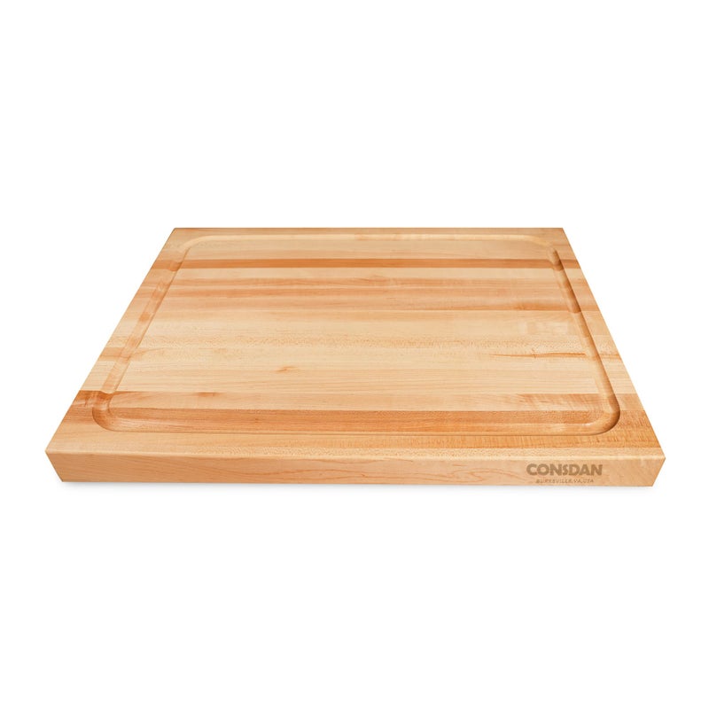 CONSDAN Hard Maple Wood Cutting Board for Kitchen, USA Grown Hardwood, 16 x 12, with Invisible Inner Handle, Prefinished with Food-Grade Oil, Suitable for Kitchen Edge Grain, 1-1/2" Thick - Image 4