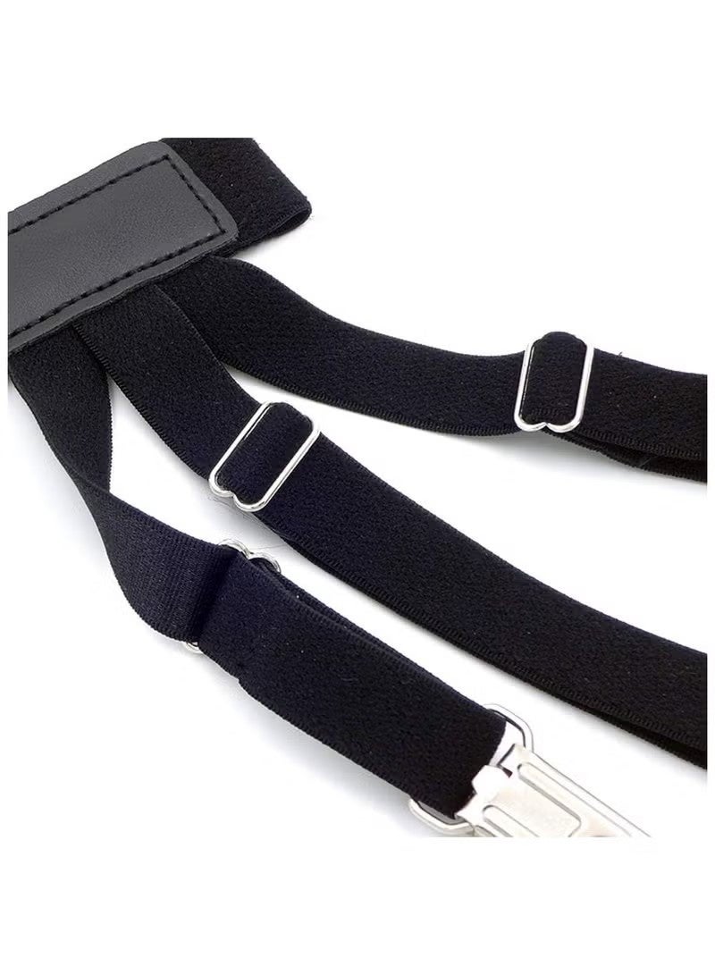 1pair Shirt Stays,Adjustable Elastic Shirts Holder with Non-slip Locking Clamps - Image 4