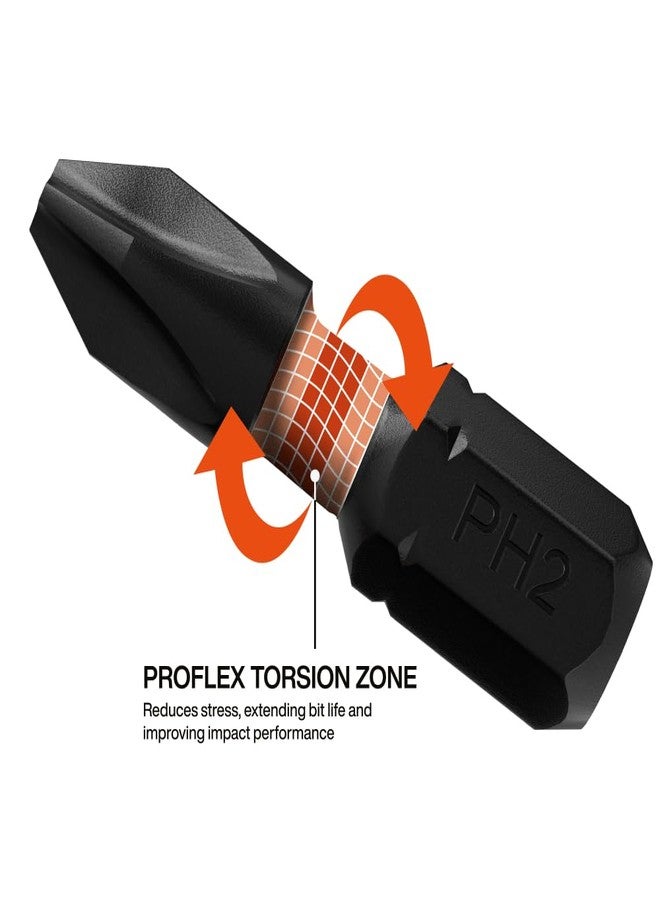 Klein Tools 33001S 20-Piece Impact Driver Bit Set, Slim PH2 T25 ProFlex Bit Set, MODbox Compatible Storage Case, Phillips and TORX Bits, Organizing Bin and Tray - Image 4