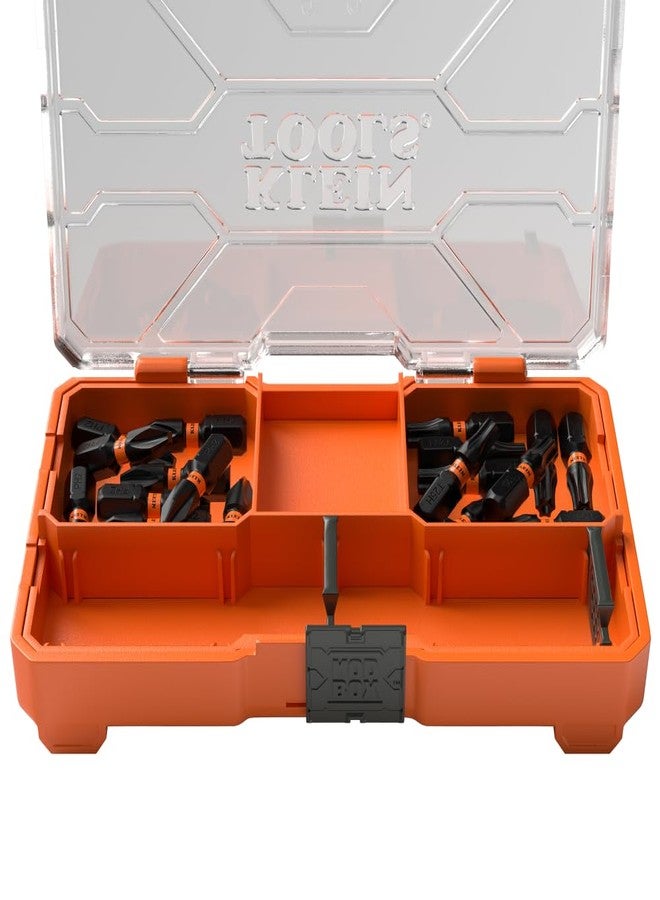 Klein Tools 33001S 20-Piece Impact Driver Bit Set, Slim PH2 T25 ProFlex Bit Set, MODbox Compatible Storage Case, Phillips and TORX Bits, Organizing Bin and Tray - Image 1