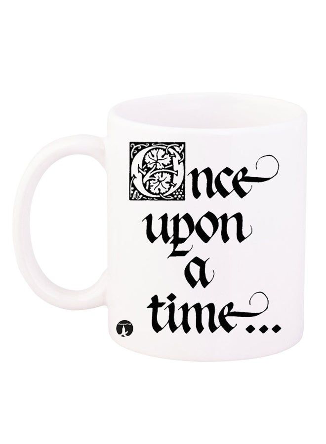 RKN Once Upon A Time Printed Coffee Mug White/Black 12ounce - Image 1