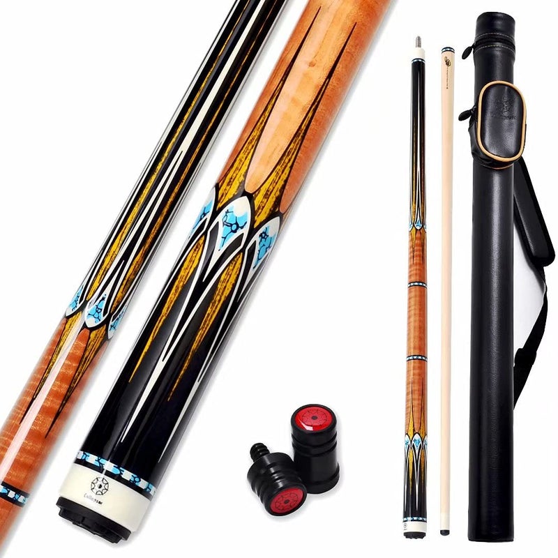 Collapsar CXL300 Pool Cue with 1X1 Hard CaseLow Deflection Shaft 13mm Black Tip Billiard Ques Sticks58 2Pieces 21 oz Professional Pool Stick Set