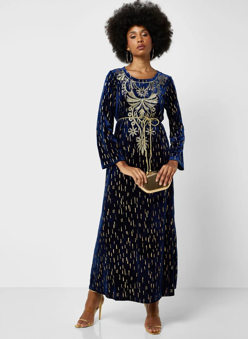 Khizana Waistband Printed Dress