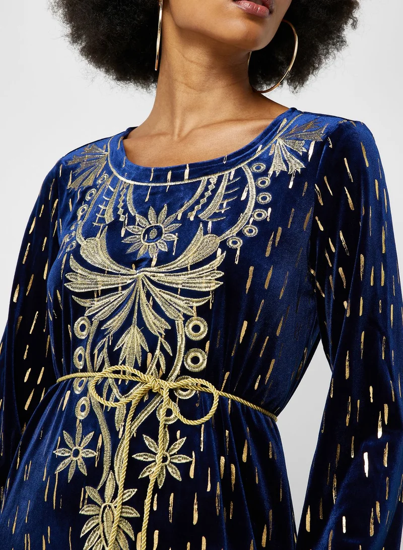 Khizana Waistband Printed Dress