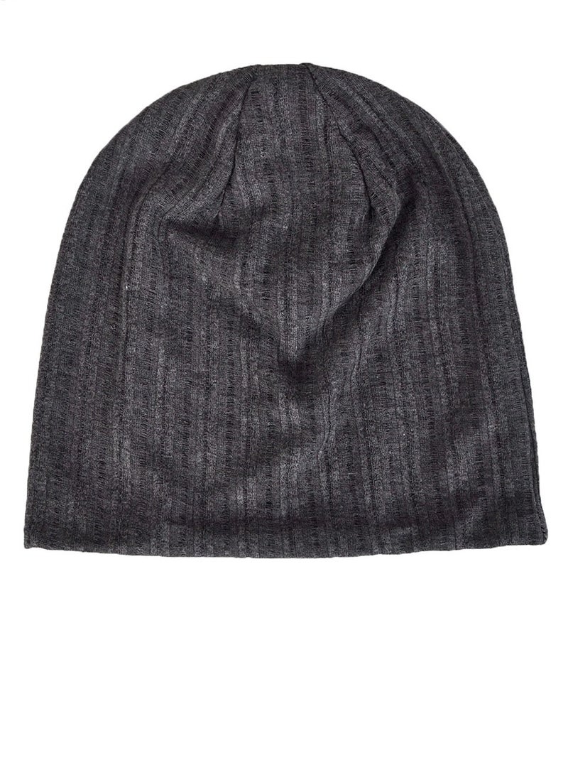 Loquat Unisex Infinity Scarf Headwear Cap Breathable Beanie Hat Dark Grey 