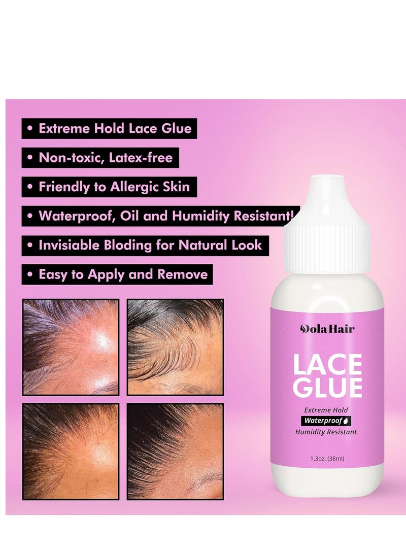 Dolahair Dolahair Extreme Hold Lace Glue for Wigs, Waterproof, Invisible Bonding, 1.3 Ounce  - Image 4