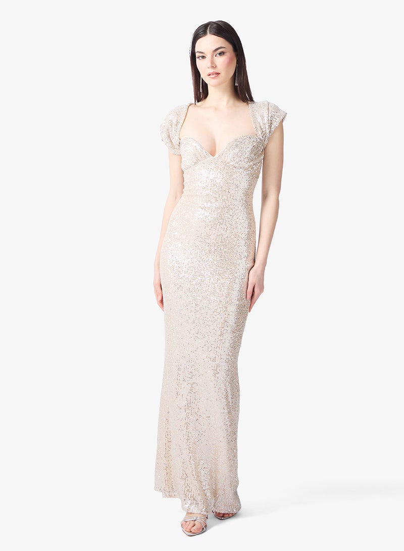 Jaded Rose Sophisticated Refined Details Full-Length Dress - Image 4