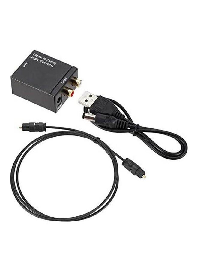 ELTRAZONE Digital to Analog Audio Converter – Optical SPDIF & Coaxial to Analog L/R RCA Converter with Toslink to 3.5mm Jack Adapter, USB Powered, Includes Optical Cable, High-Fidelity Sound Conversion for TV, Home Theater, and Audio Devices, Black  - Image 1