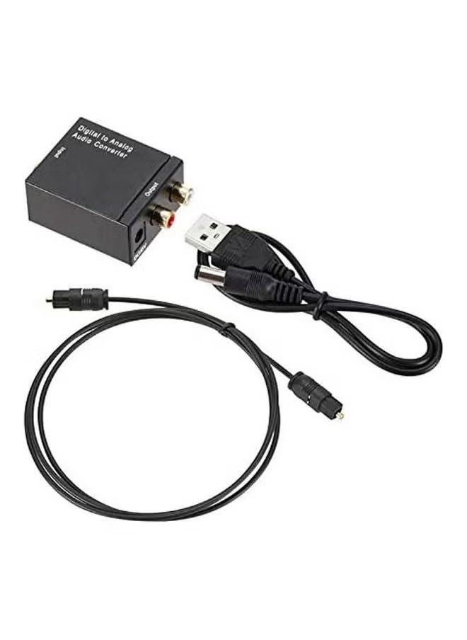 ELTRAZONE Digital to Analog Audio Converter – Optical SPDIF & Coaxial to Analog L/R RCA Converter with Toslink to 3.5mm Jack Adapter, USB Powered, Includes Optical Cable, High-Fidelity Sound Conversion for TV, Home Theater, and Audio Devices, Black  - Image 3