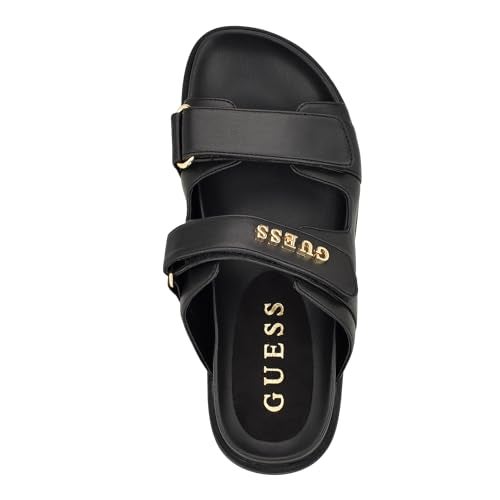Guess Women's FABULON Flat Sandal, Black 001, 6.5 - Image 2